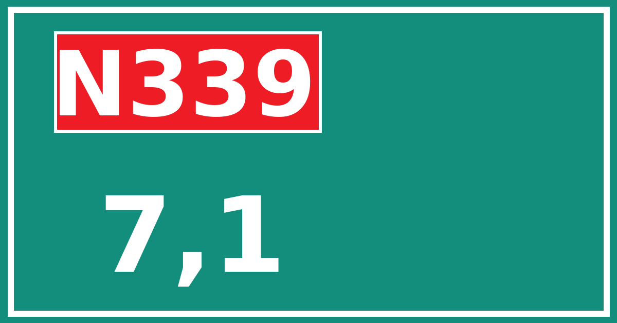Hectometerbord N339 7,1