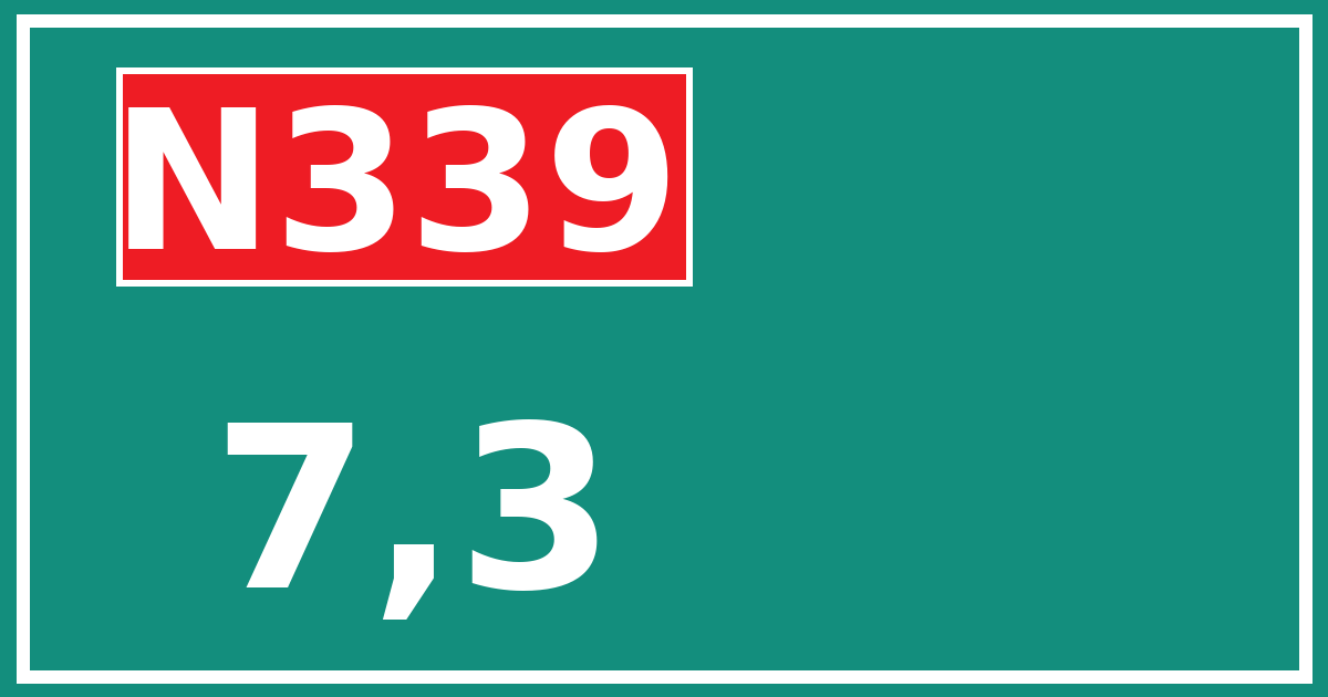 Hectometerbord N339 7,3