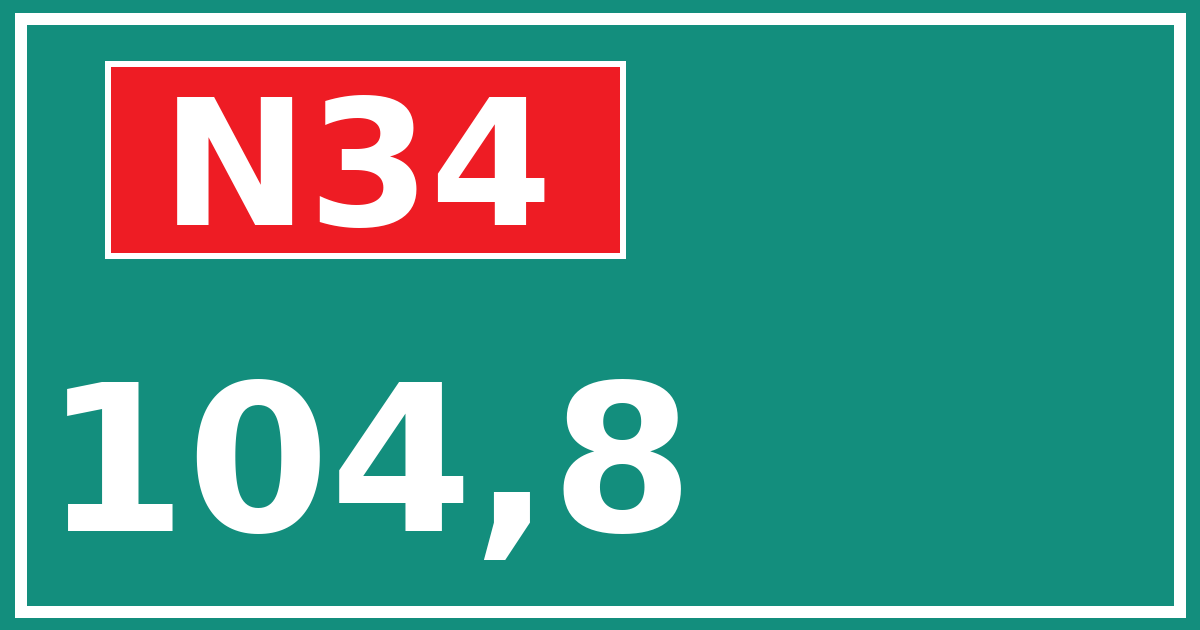 Hectometerbord N34 104,8
