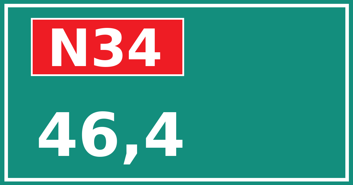 Hectometerbord N34 46,4