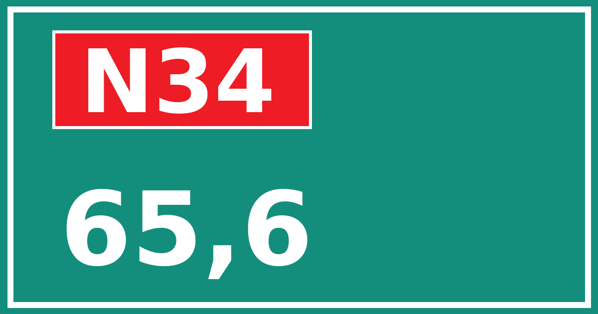 Hectometerbord N34 65,6