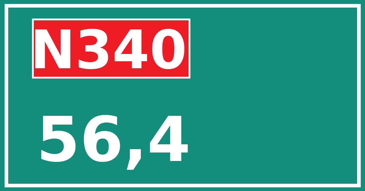 Hectometerbord N340 56,4