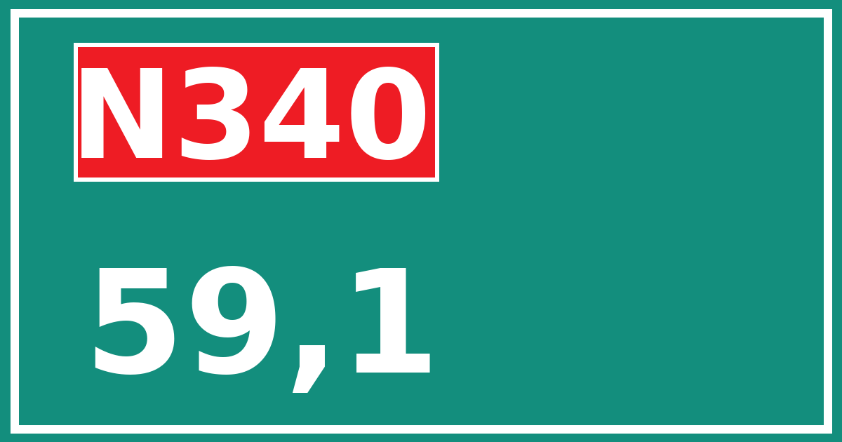 Hectometerbord N340 59,1