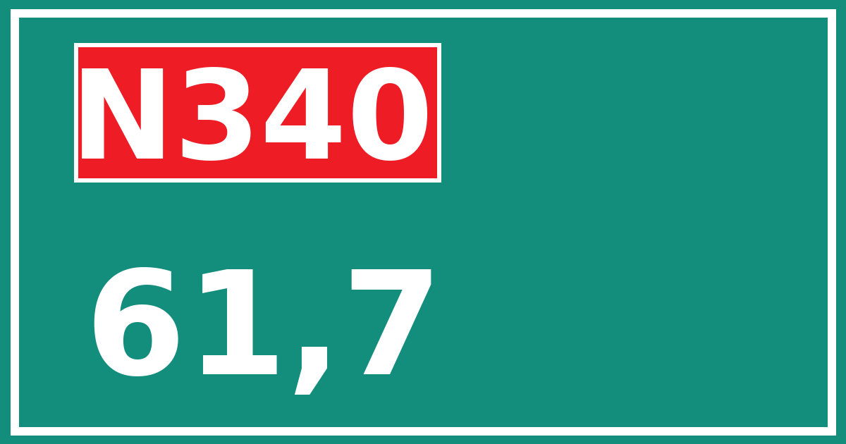 Hectometerbord N340 61,7