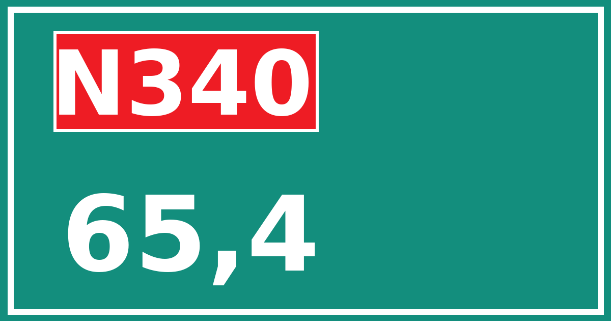Hectometerbord N340 65,4