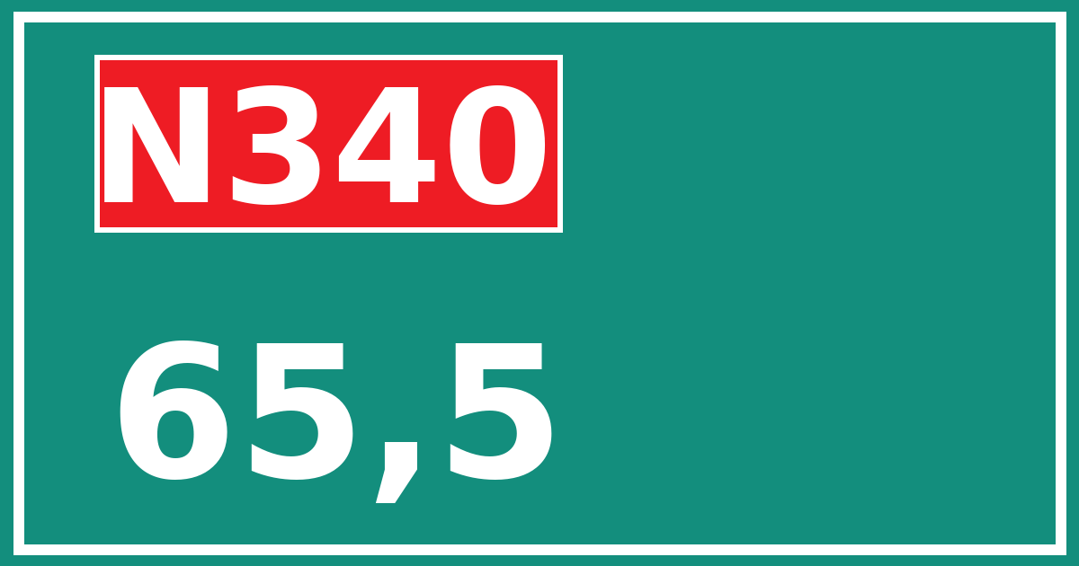 Hectometerbord N340 65,5