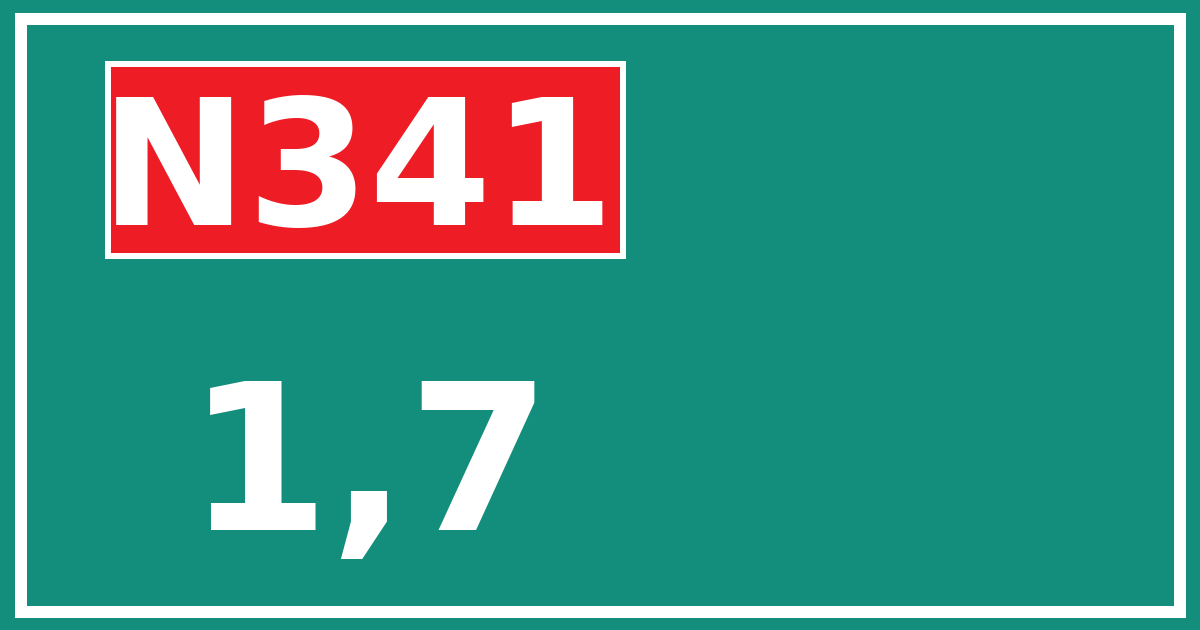 Hectometerbord N341 1,7