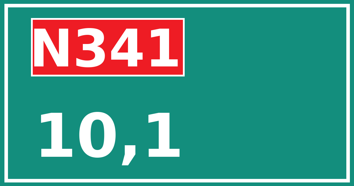 Hectometerbord N341 10,1