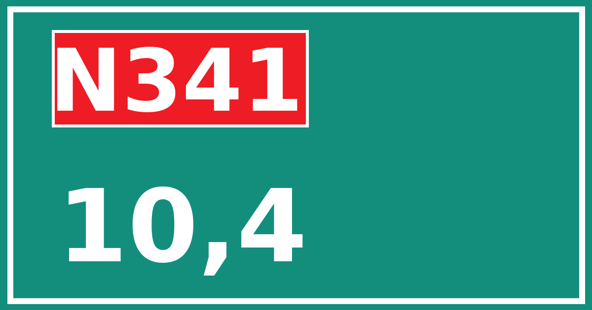 Hectometerbord N341 10,4