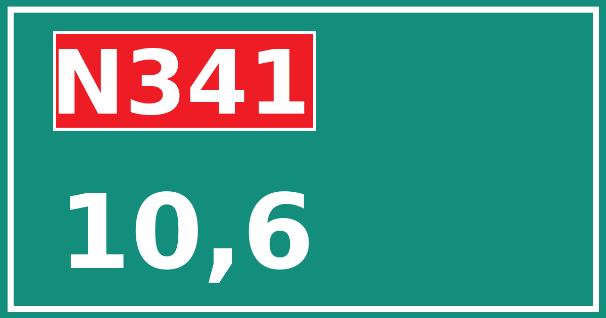 Hectometerbord N341 10,6