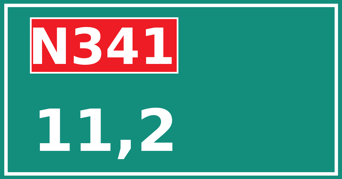 Hectometerbord N341 11,2