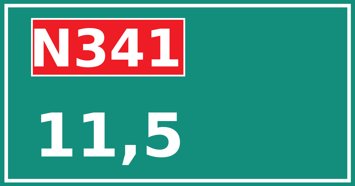 Hectometerbord N341 11,5