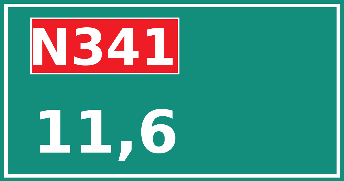 Hectometerbord N341 11,6