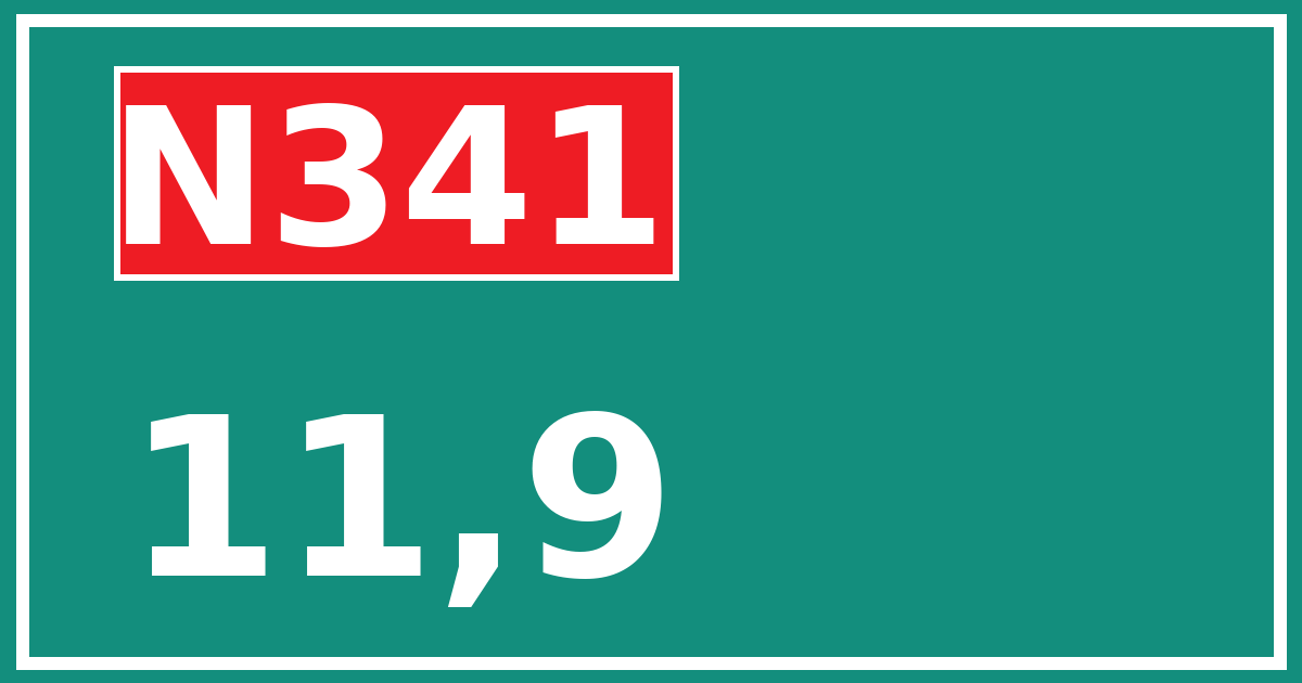 Hectometerbord N341 11,9