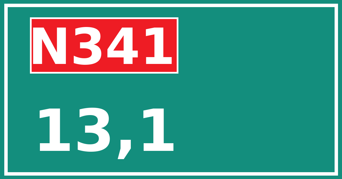 Hectometerbord N341 13,1