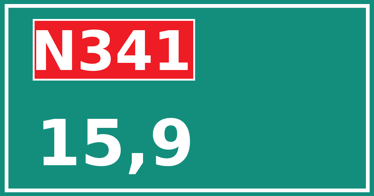 Hectometerbord N341 15,9