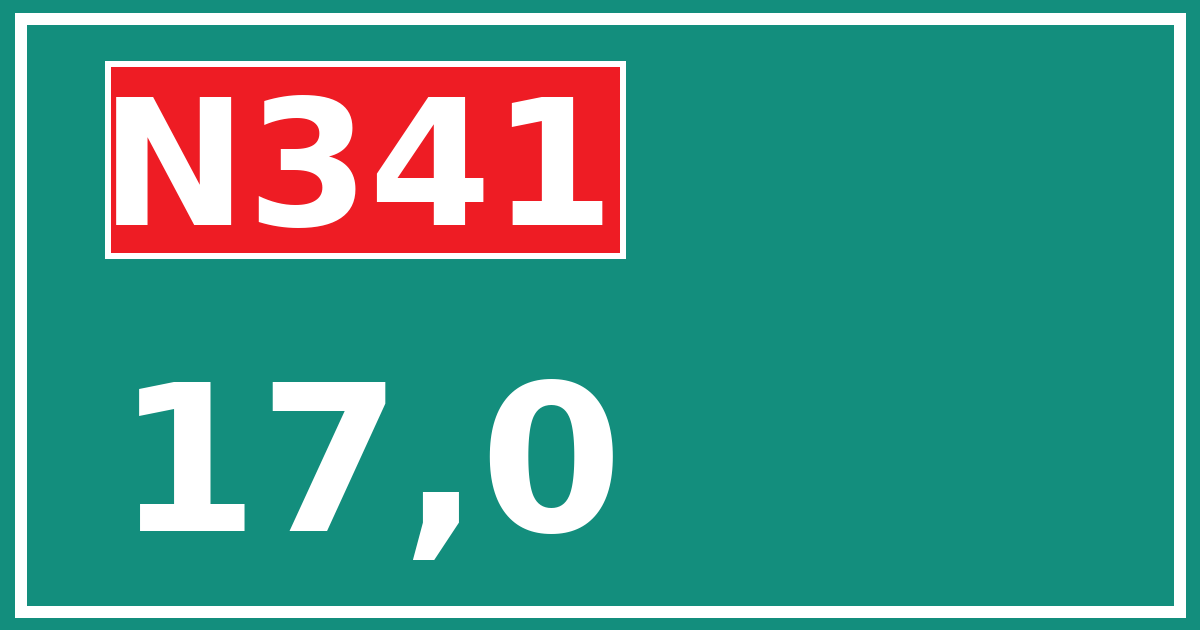 Hectometerbord N341 17,0