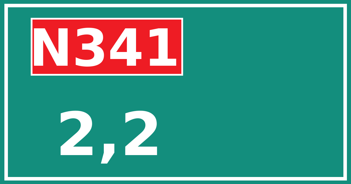 Hectometerbord N341 2,2