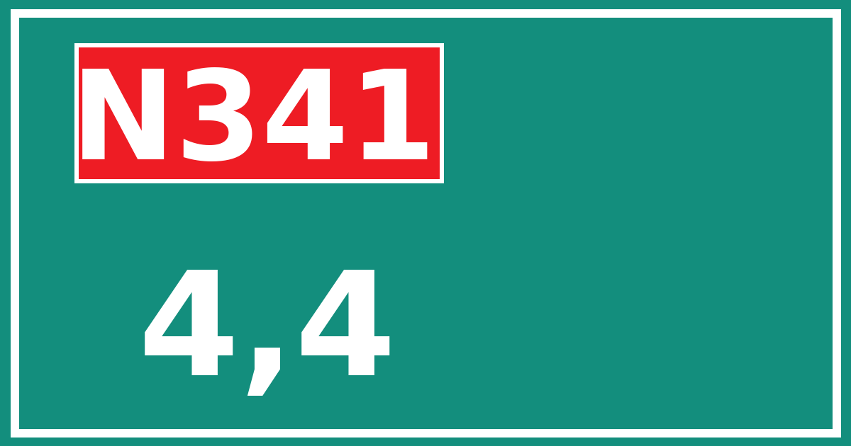 Hectometerbord N341 4,4