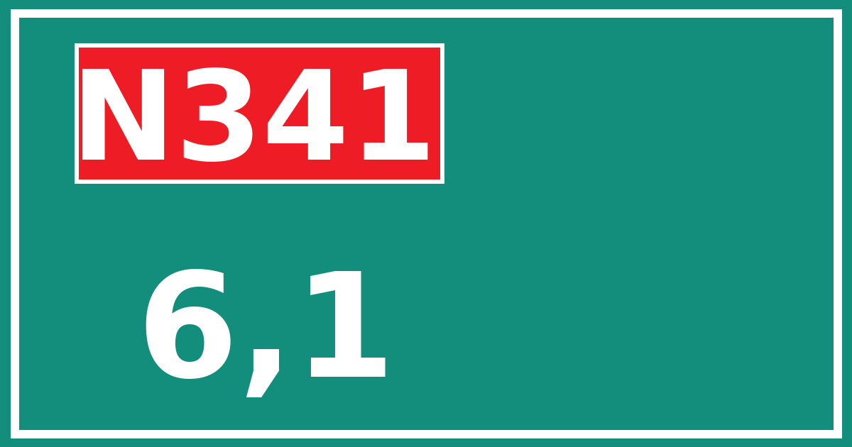 Hectometerbord N341 6,1