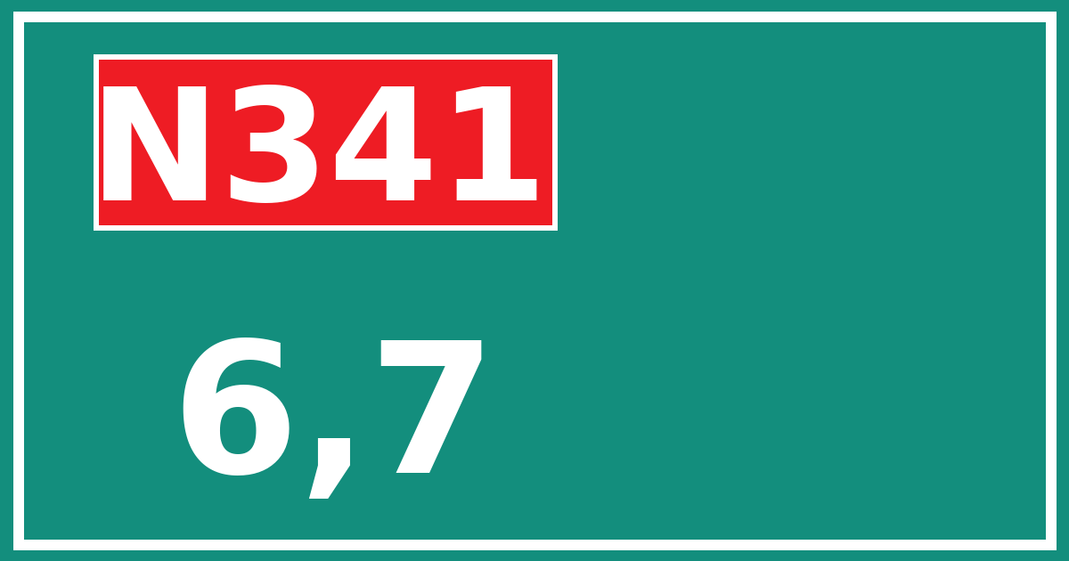 Hectometerbord N341 6,7