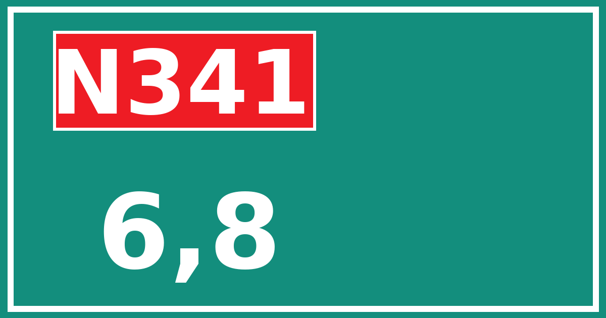 Hectometerbord N341 6,8