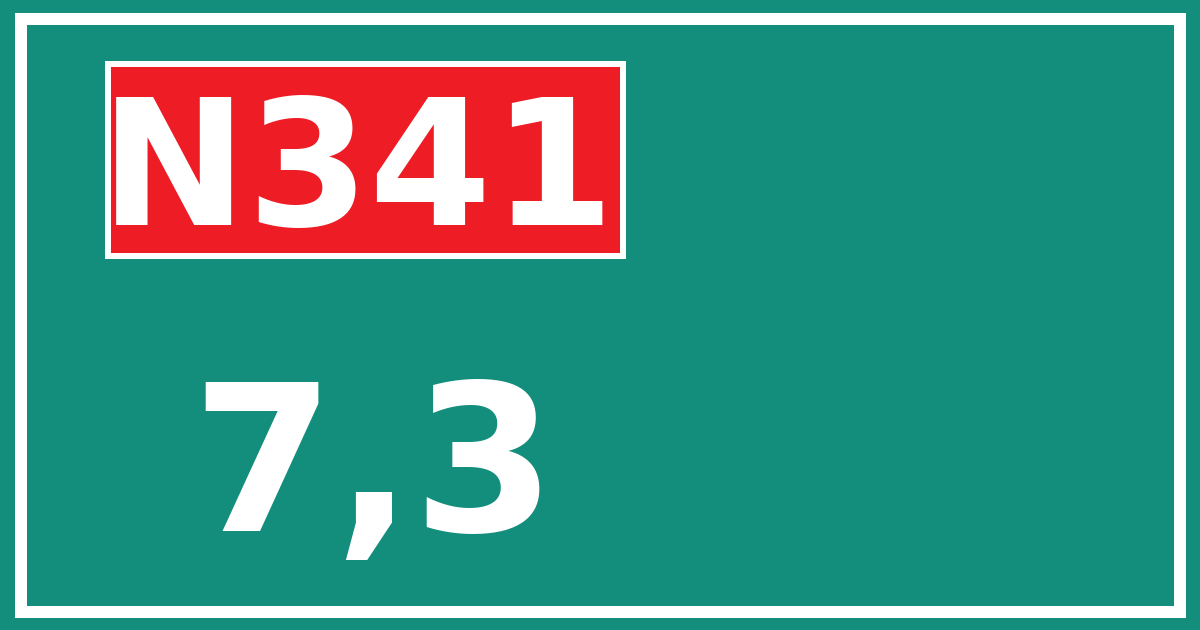 Hectometerbord N341 7,3