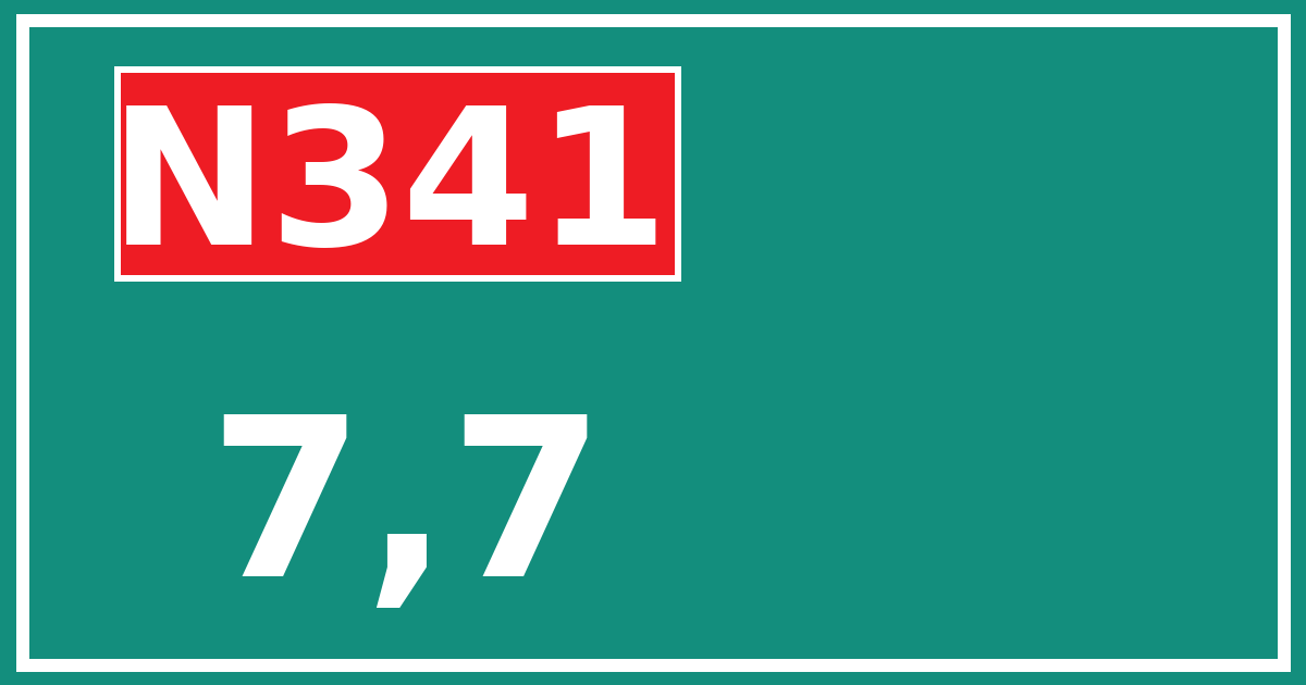 Hectometerbord N341 7,7