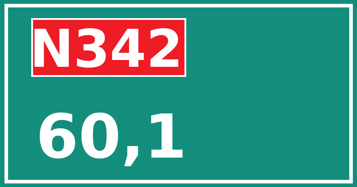 Hectometerbord N342 60,1