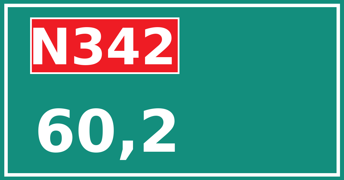 Hectometerbord N342 60,2