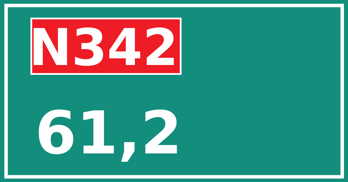 Hectometerbord N342 61,2