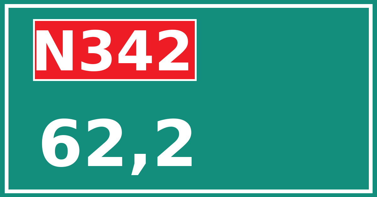 Hectometerbord N342 62,2