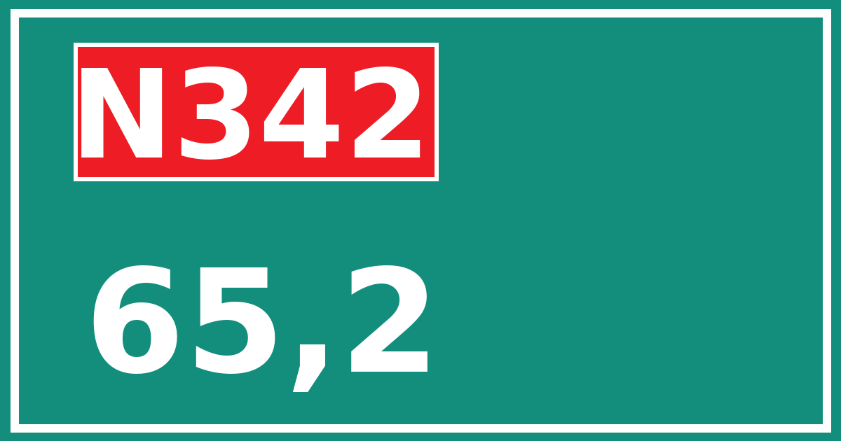 Hectometerbord N342 65,2