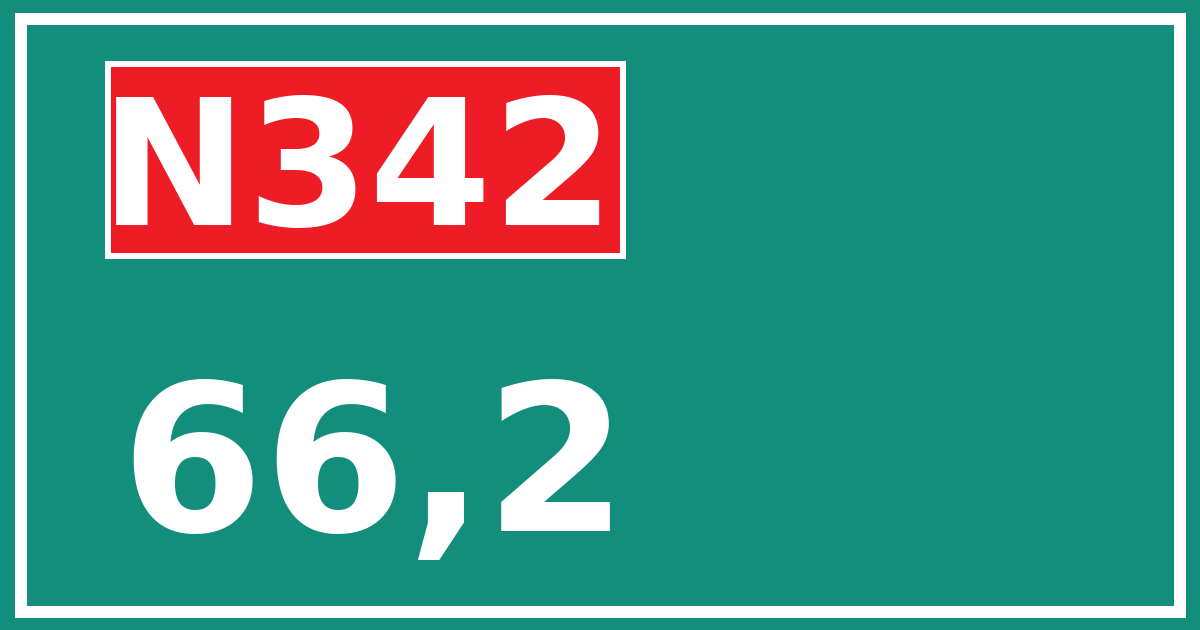 Hectometerbord N342 66,2