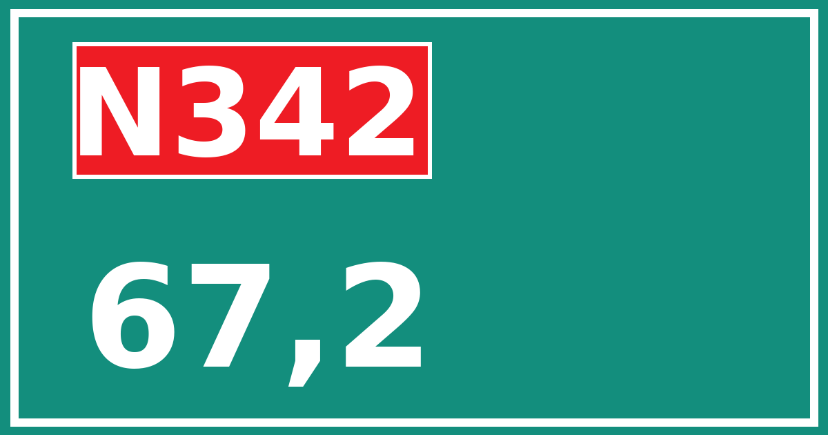 Hectometerbord N342 67,2