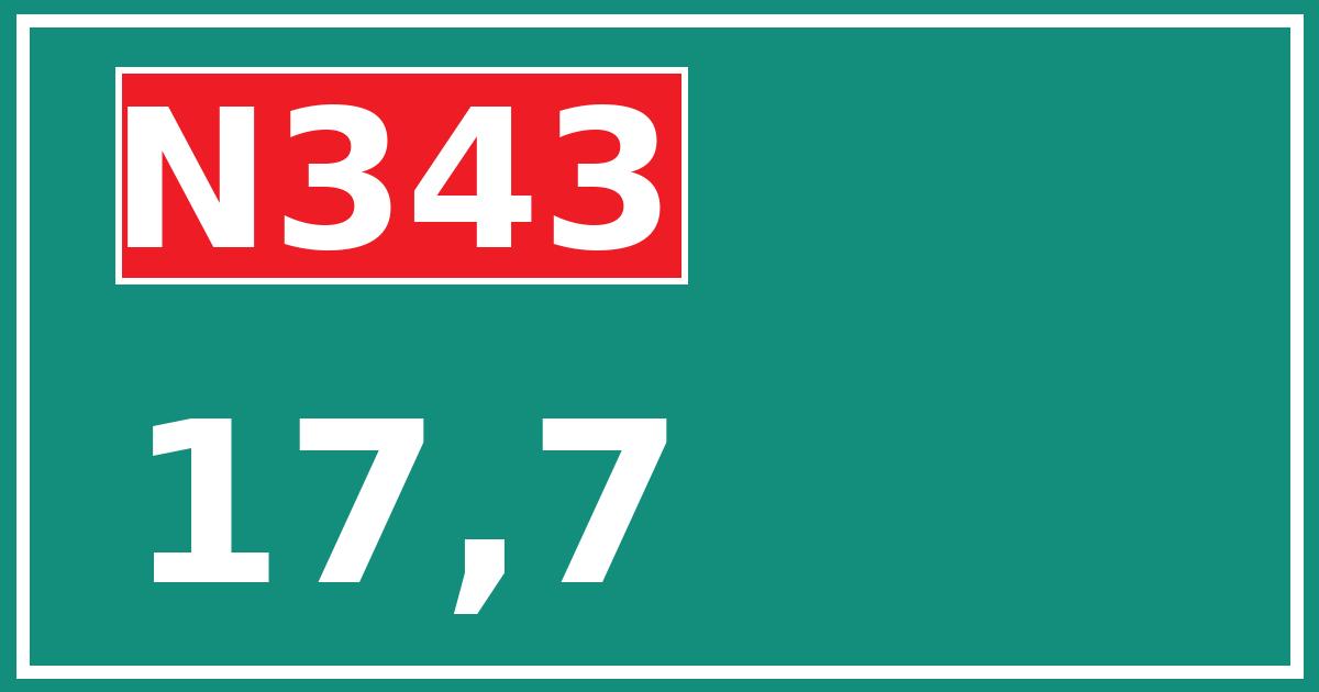 Hectometerbord N343 17,7
