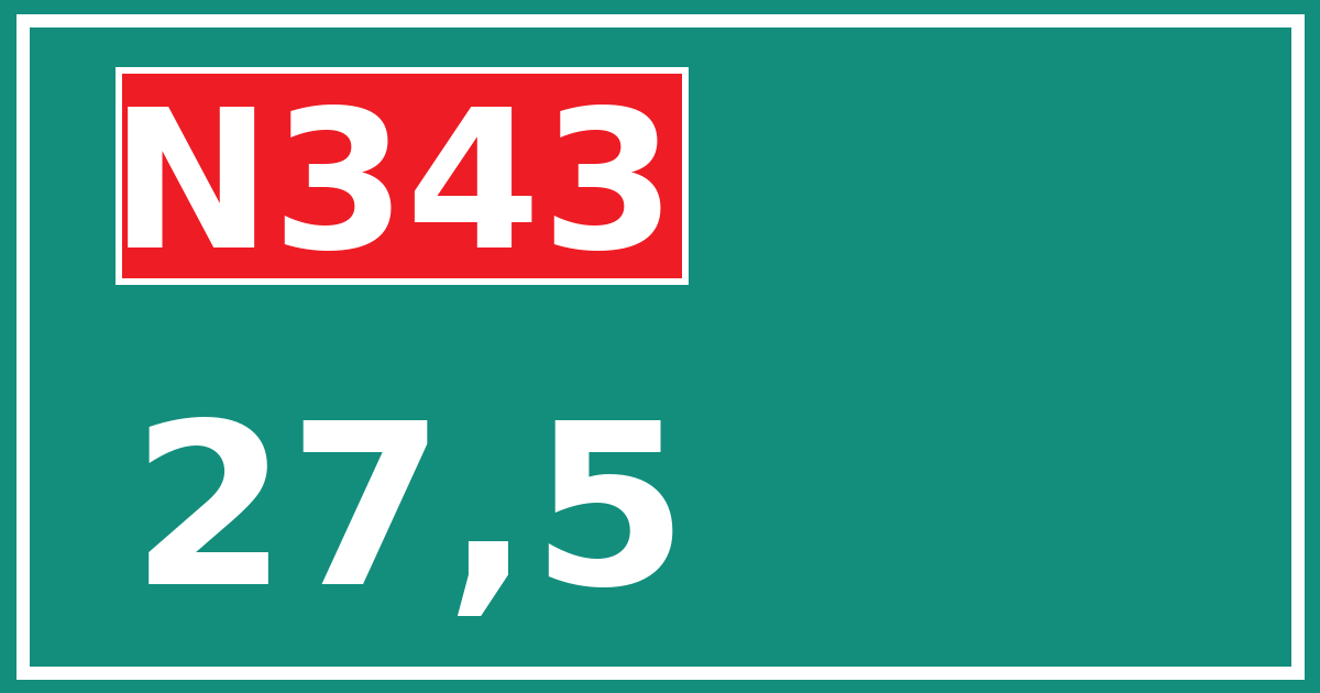 Hectometerbord N343 27,5