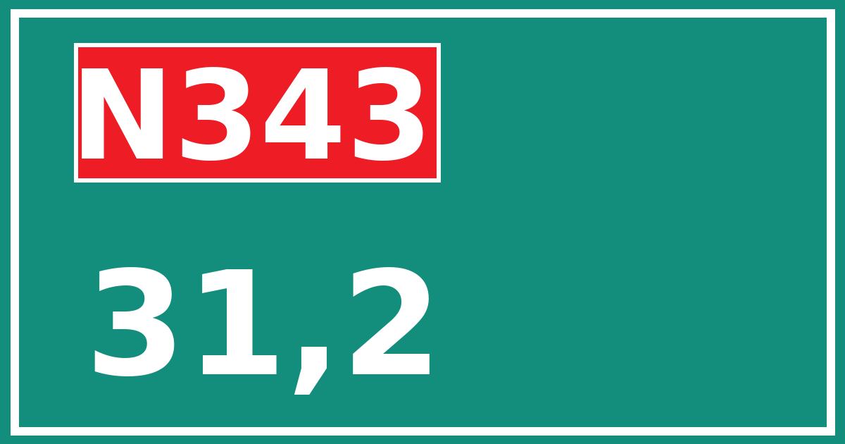 Hectometerbord N343 31,2