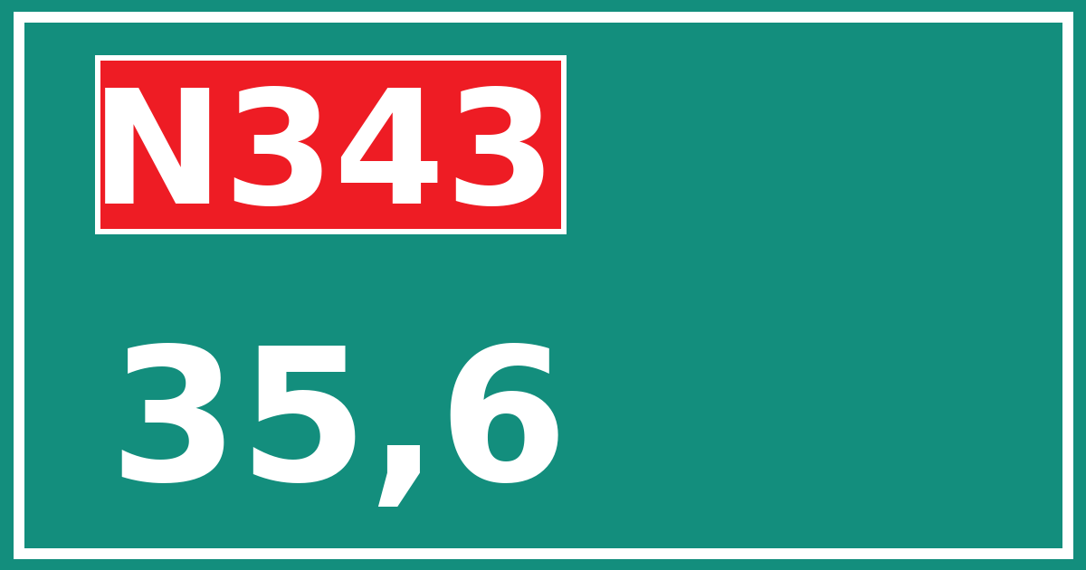 Hectometerbord N343 35,6