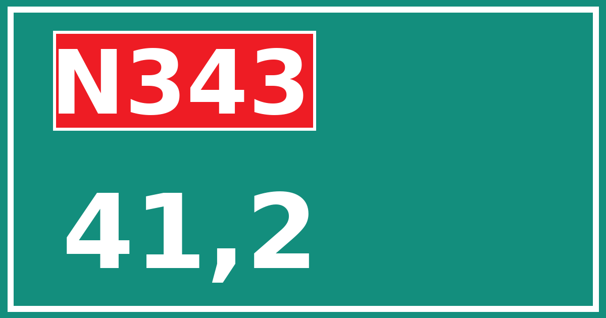 Hectometerbord N343 41,2