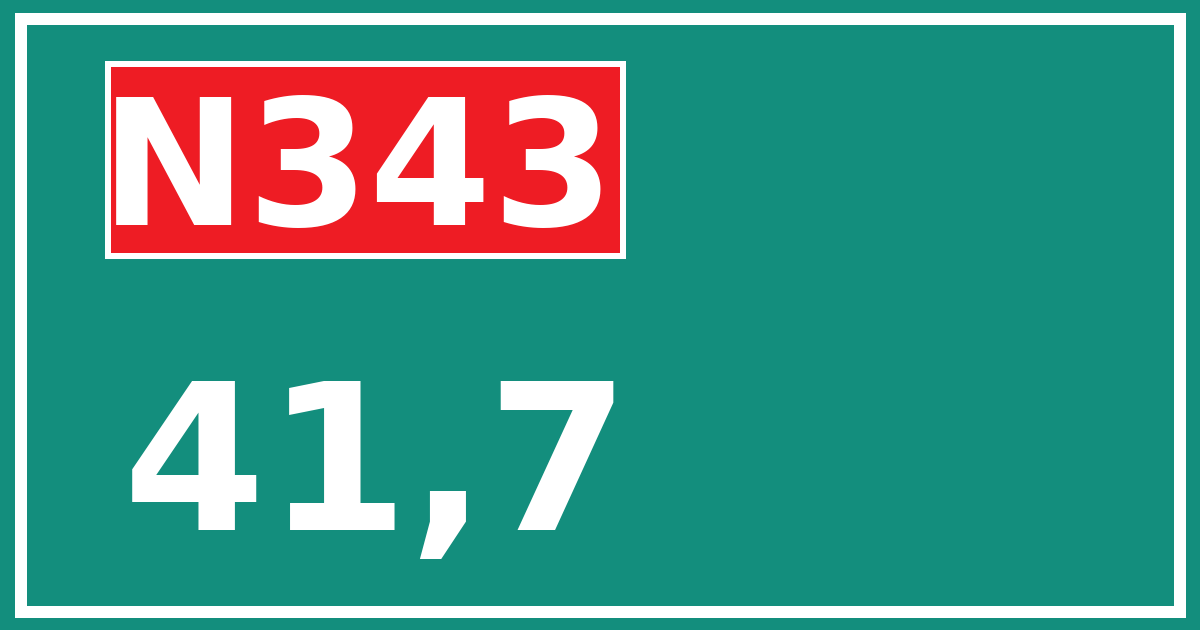 Hectometerbord N343 41,7