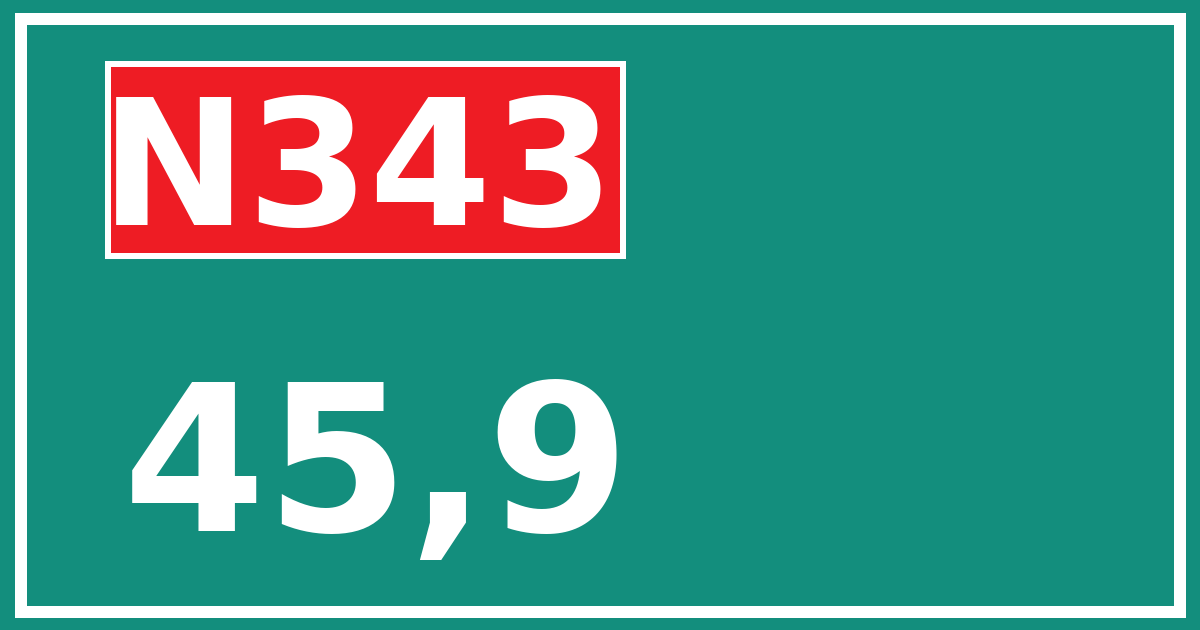 Hectometerbord N343 45,9