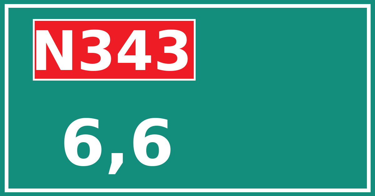 Hectometerbord N343 6,6