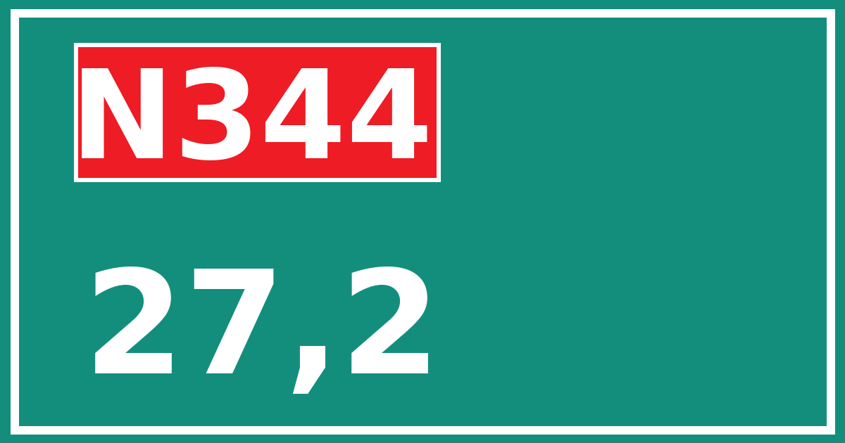 Hectometerbord N344 27,2