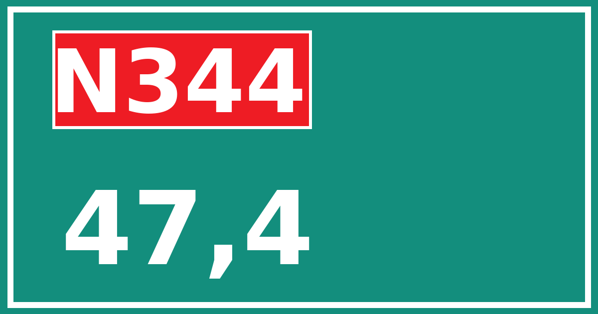 Hectometerbord N344 47,4