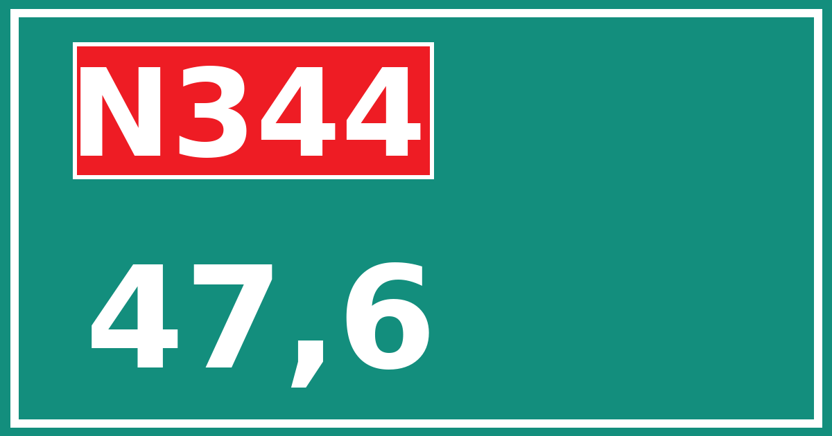 Hectometerbord N344 47,6