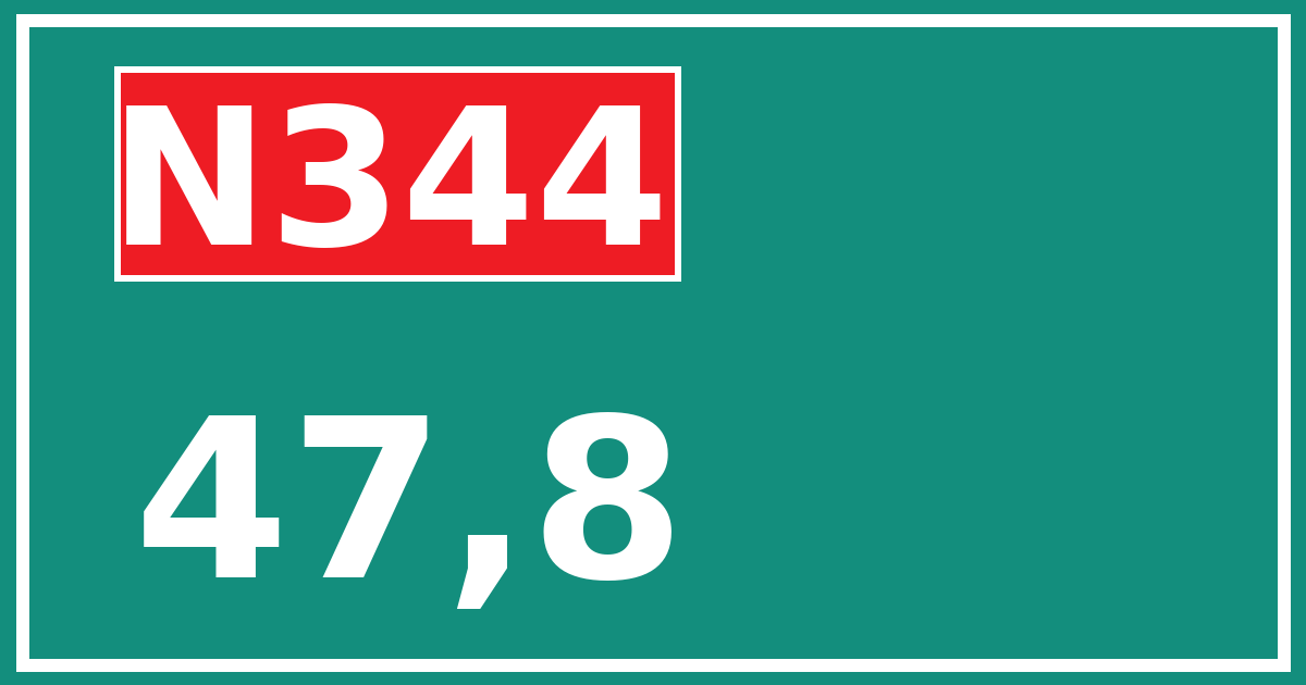 Hectometerbord N344 47,8