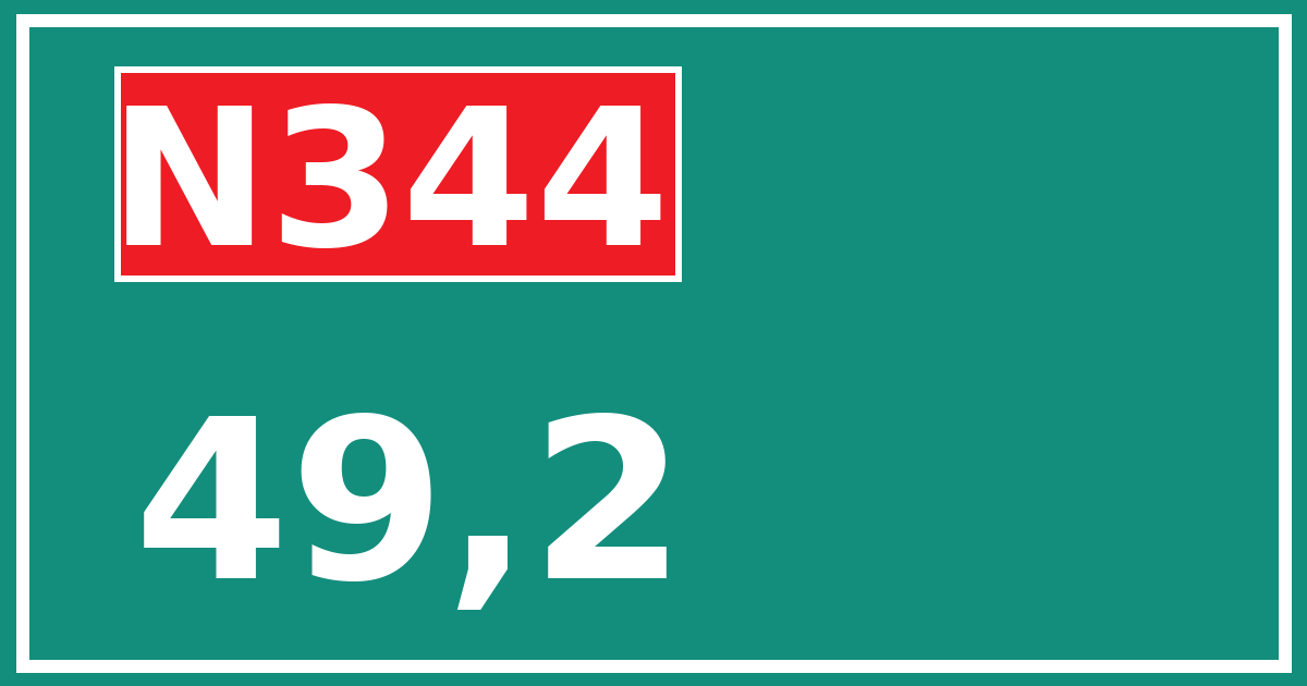 Hectometerbord N344 49,2