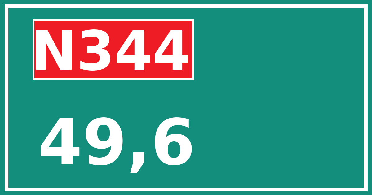 Hectometerbord N344 49,6