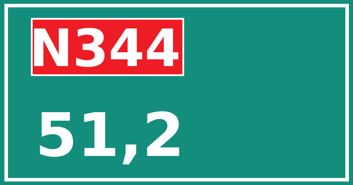 Hectometerbord N344 51,2